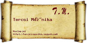 Tercsi Mónika névjegykártya