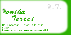 monika tercsi business card